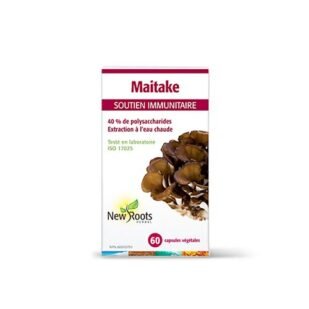 Confezione di integratore Maitake, fungo medicinale per supporto immunitario, metabolismo e benessere generale.