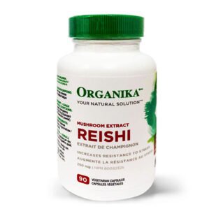 Confezione di integratore Fungo Reishi, supporto naturale per il sistema immunitario, l’equilibrio emotivo e la salute generale.