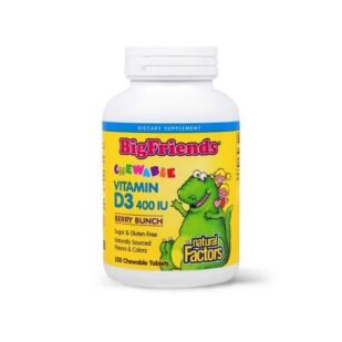 Confezione di Vitamina D3 masticabile per bambini, integratore in compresse dal gusto gradevole