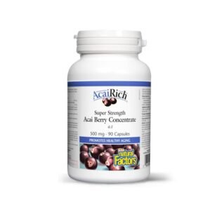 Confezione di integratore Açaí Rich, ricco di antiossidanti naturali per energia, pelle e sistema immunitario.