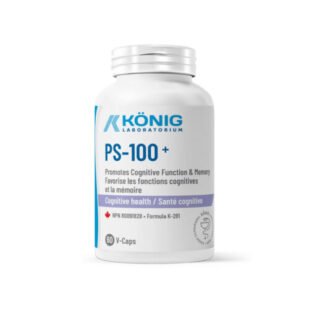 Confezione di integratore Fosfatidilserina Forte PS-100+, formula potenziata per memoria, concentrazione e performance mentale.