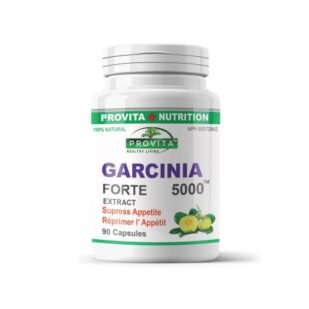 Confezione di integratore Garcinia 5000 Forte, estratto ad alto dosaggio per controllo del peso, metabolismo e appetito.
