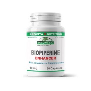 Confezione di integratore Piperina Bio di Pepe Nero, estratto naturale per migliorare l’assorbimento dei nutrienti e supportare il metabolismo.