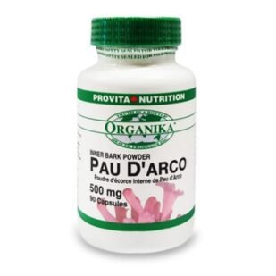 Flacone di Pau d’Arco – Taheebo in capsule, integratore a base di corteccia di lapacho, tradizionalmente usato per le difese immunitarie e il benessere cellulare.