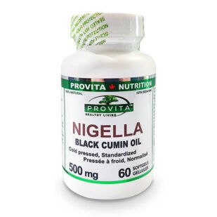 Confezione di olio di cumino nero puro, integratore naturale per il benessere e il supporto immunitario.